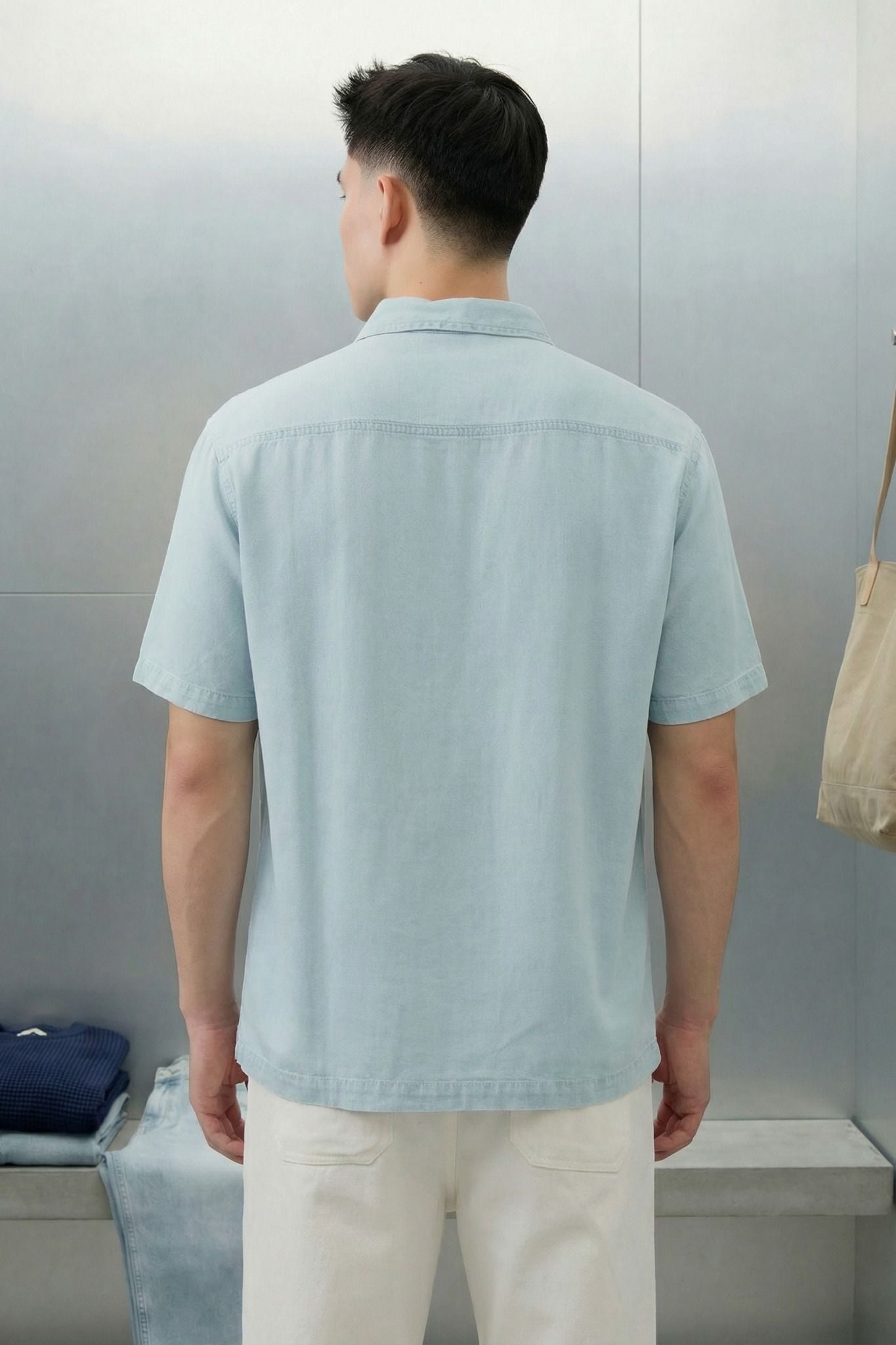 Áo Sơ Mi Relaxed Denim Light Blue