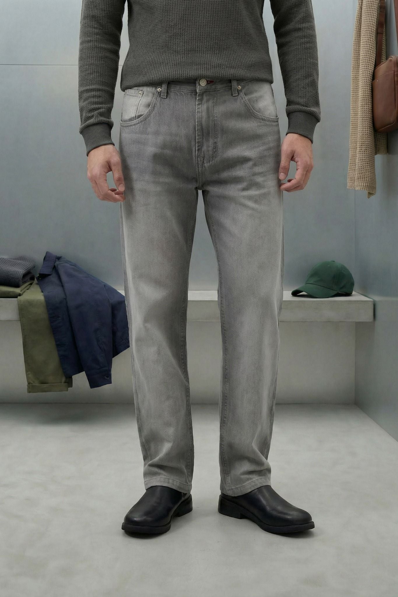  Quần Jean Straight Dailywear Dark Gray V2 