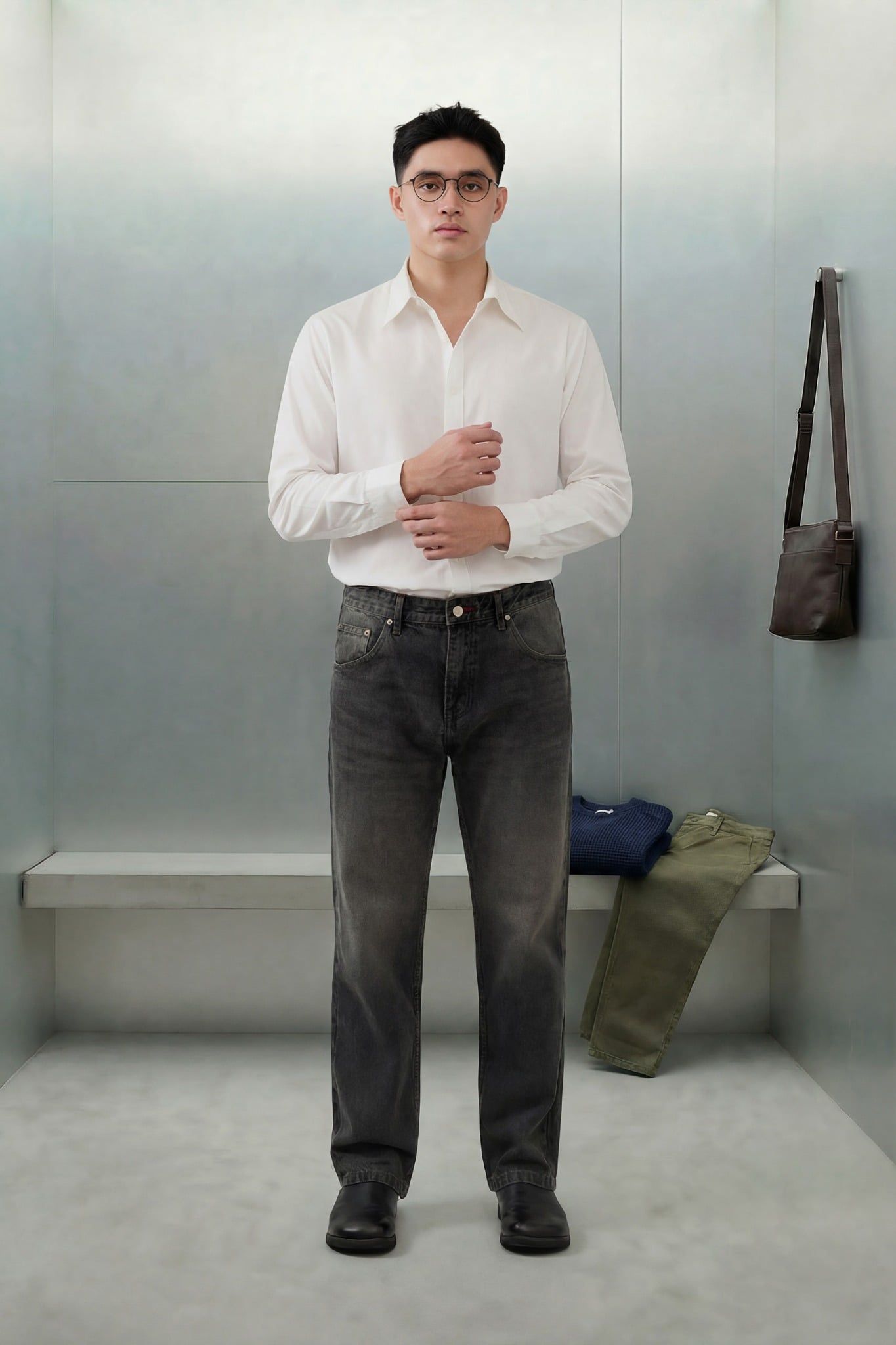  Quần Jean Straight Dailywear Dark Gray V1 