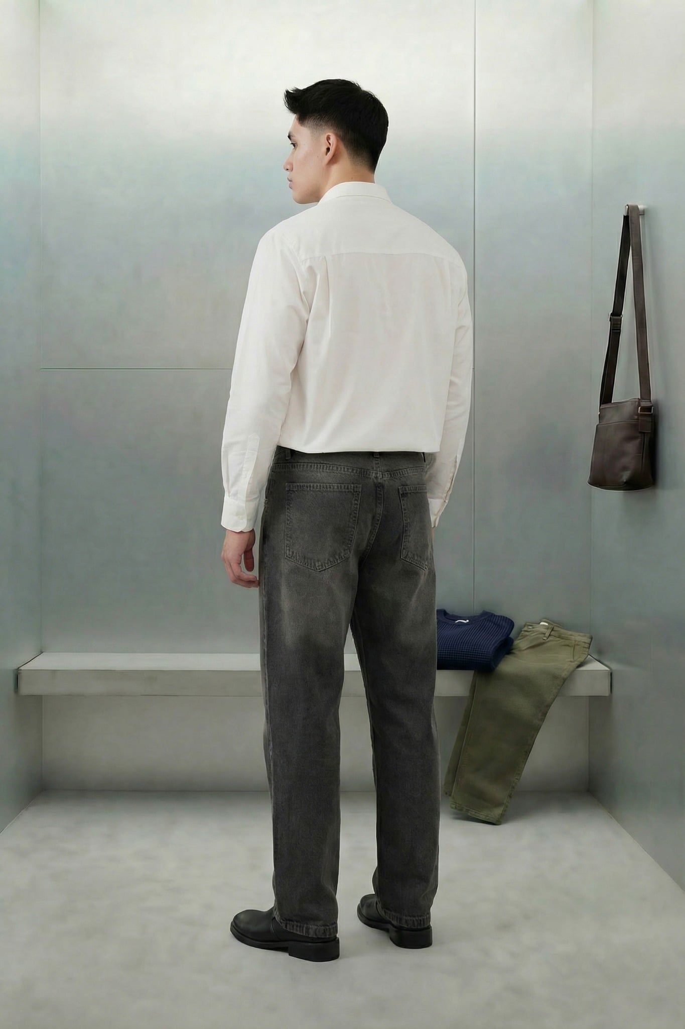 Quần Jean Straight Dailywear Dark Gray V1