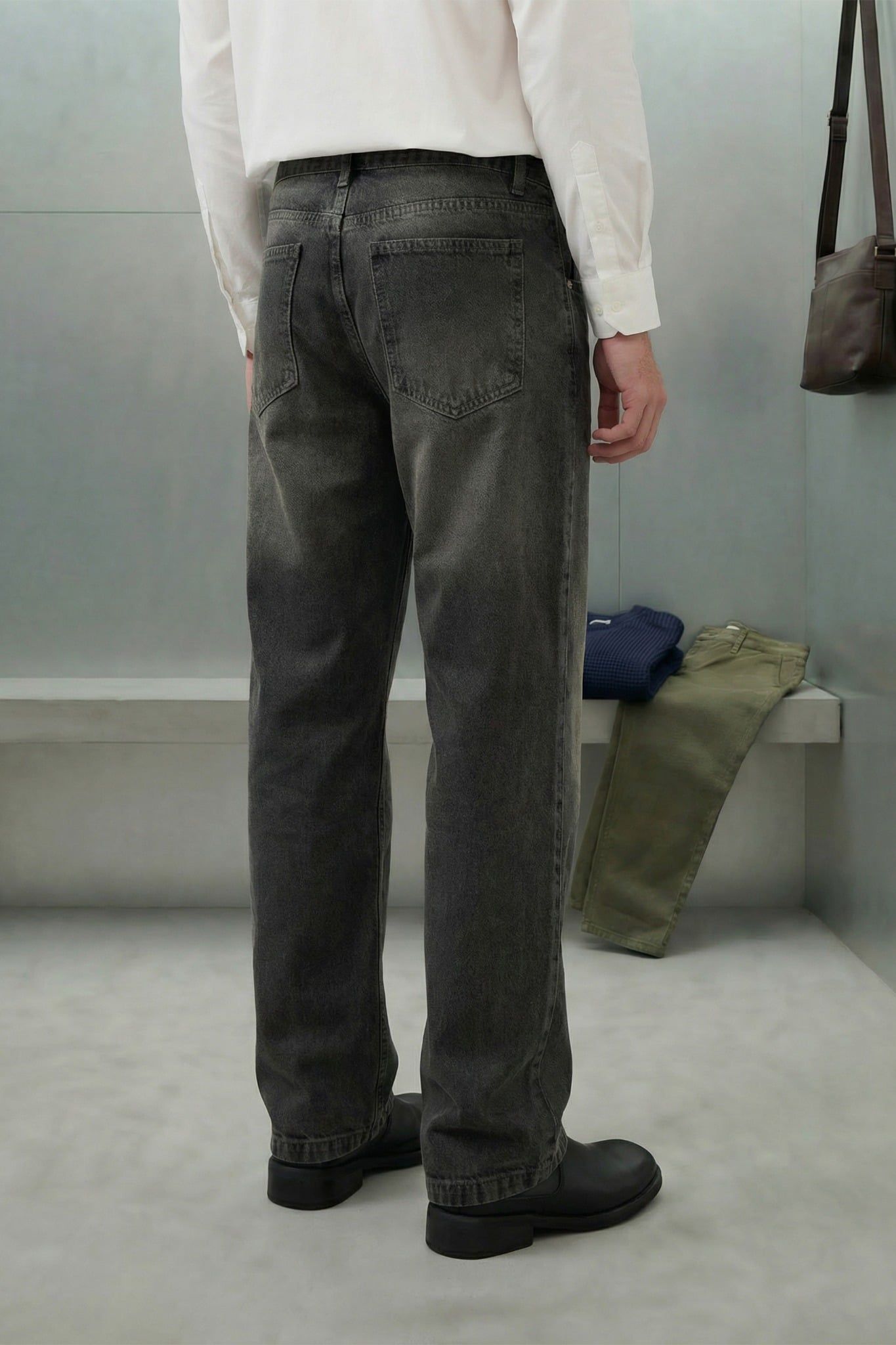 Quần Jean Straight Dailywear Dark Gray V1