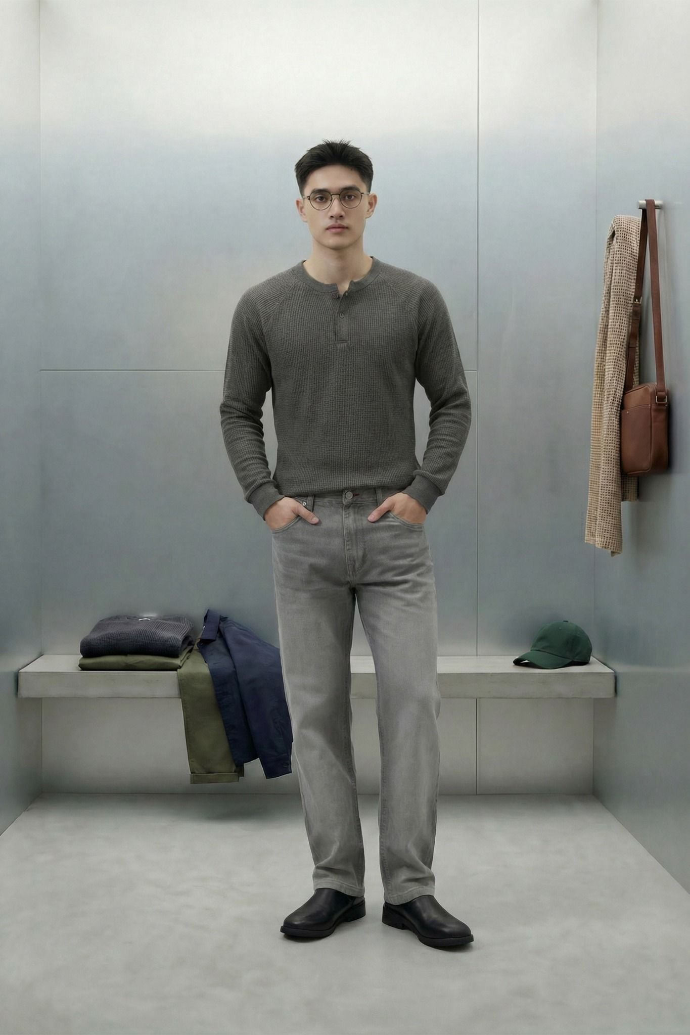  Quần Jean Straight Dailywear Dark Gray V2 