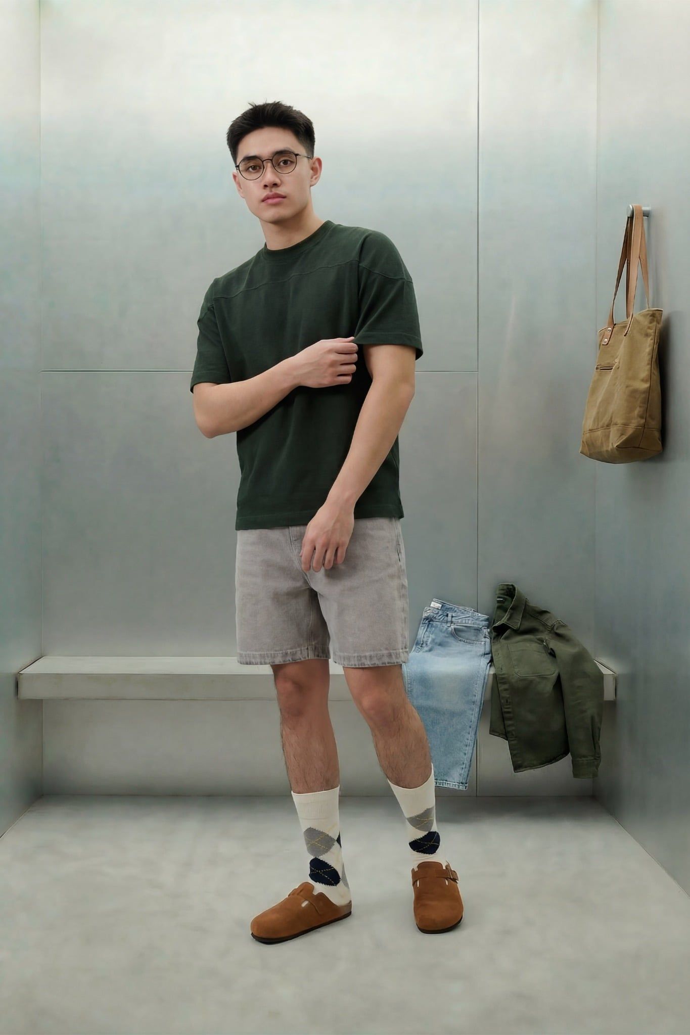 Quần Short Straight Casual Light Dark
