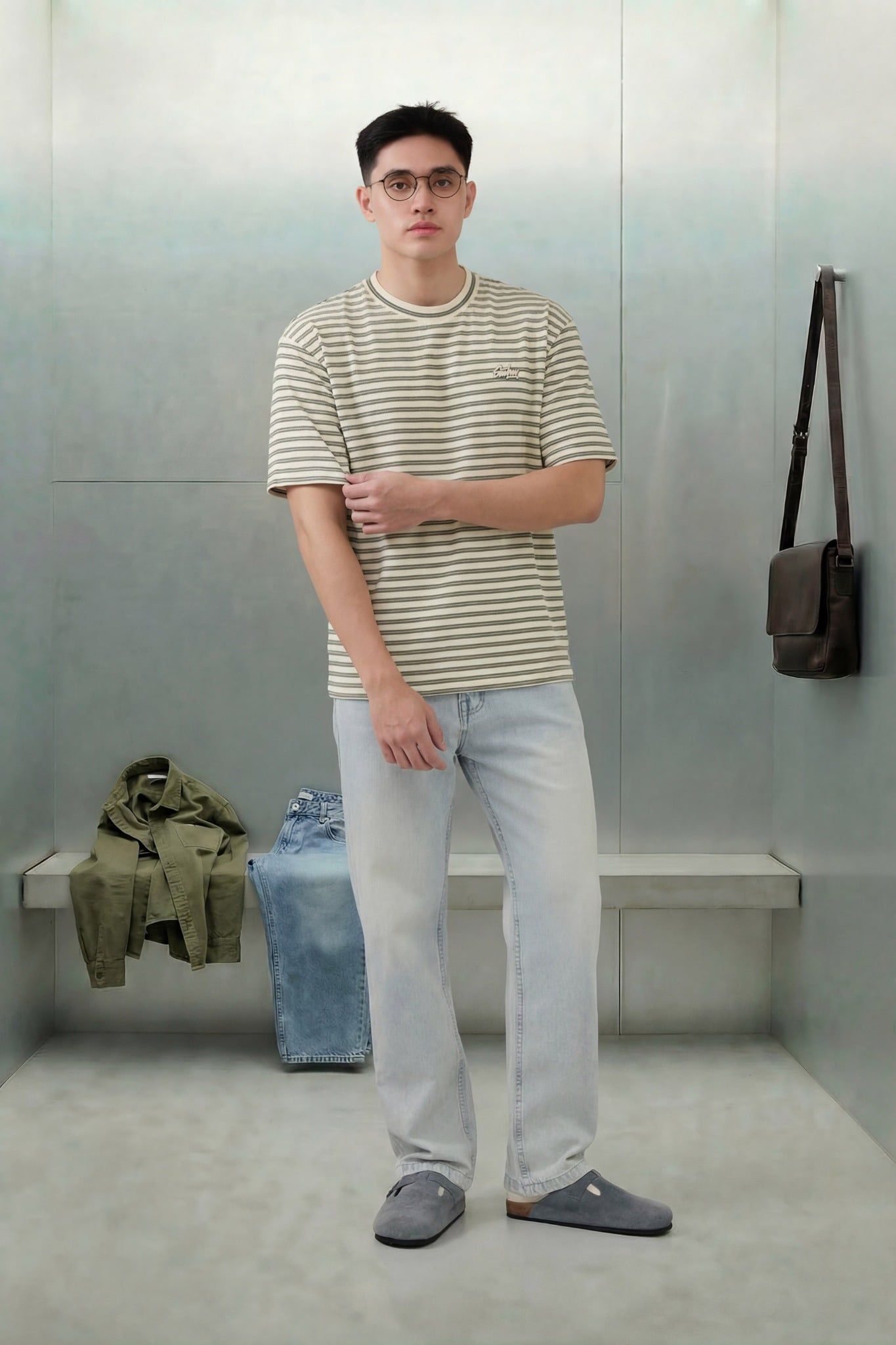 Áo Thun Boxy Summer Stripes