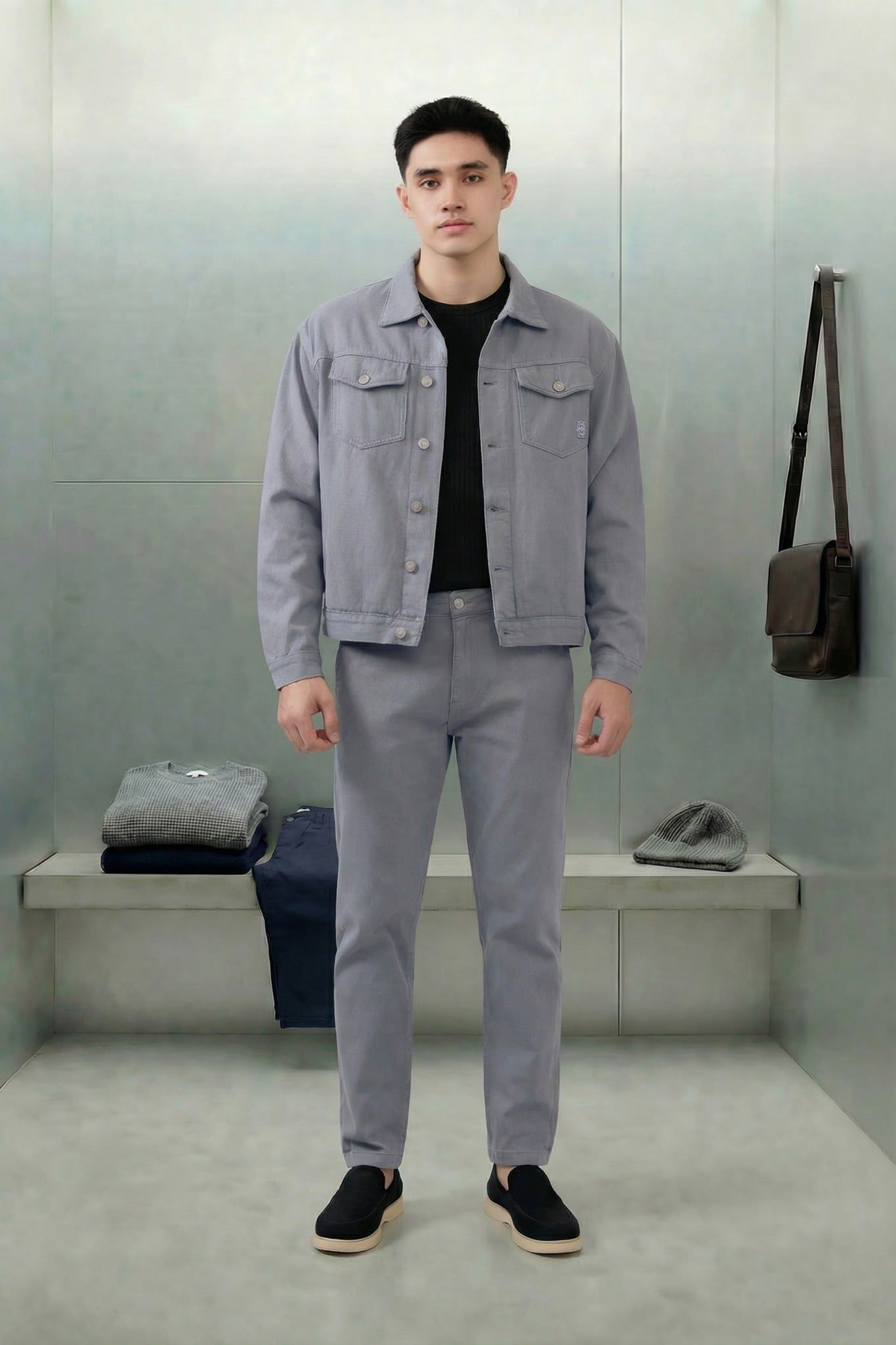 Áo Khoác Boxy Denim Trucker