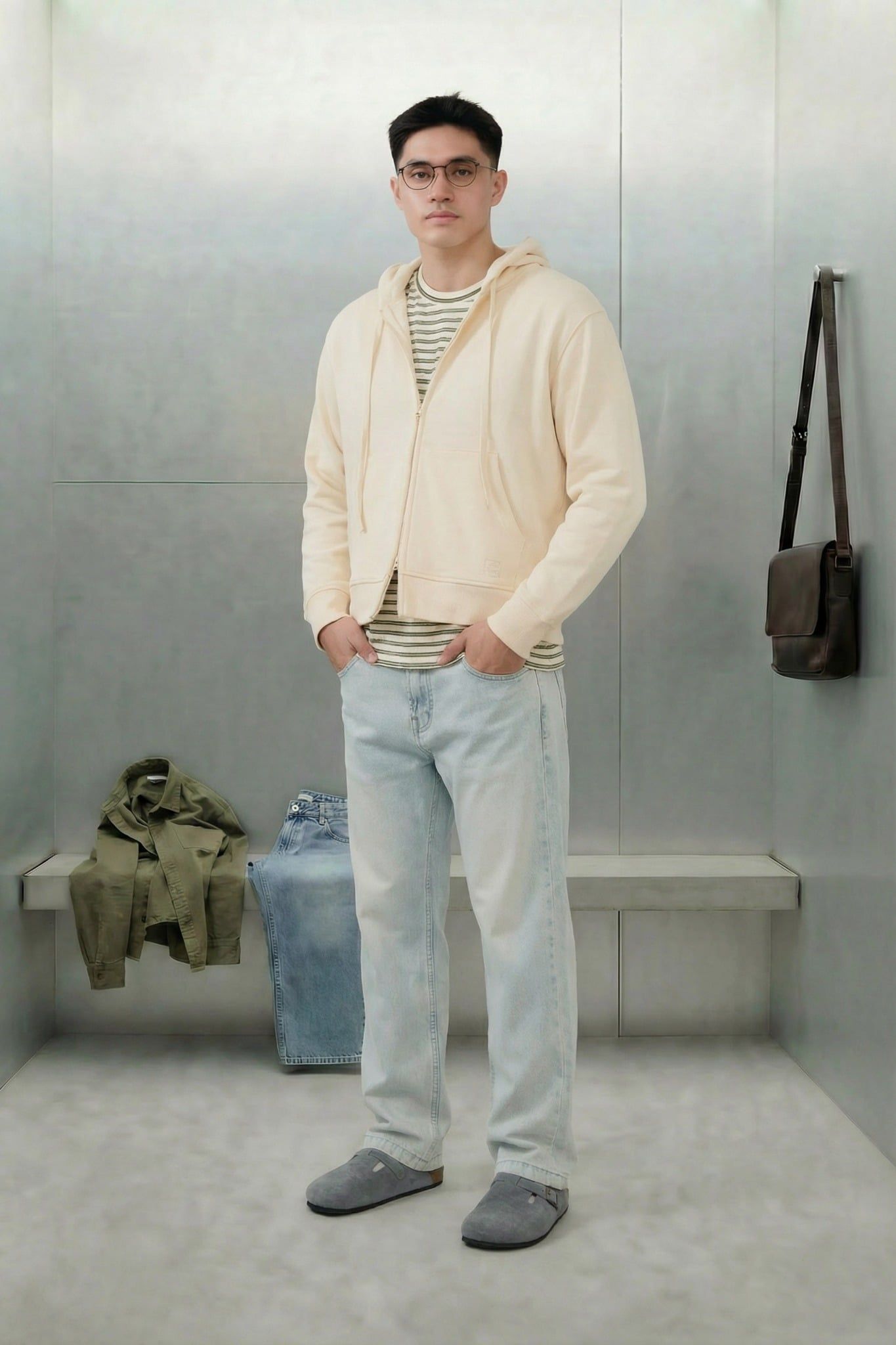 Áo Khoác Hoodie Boxy Zipper Tici