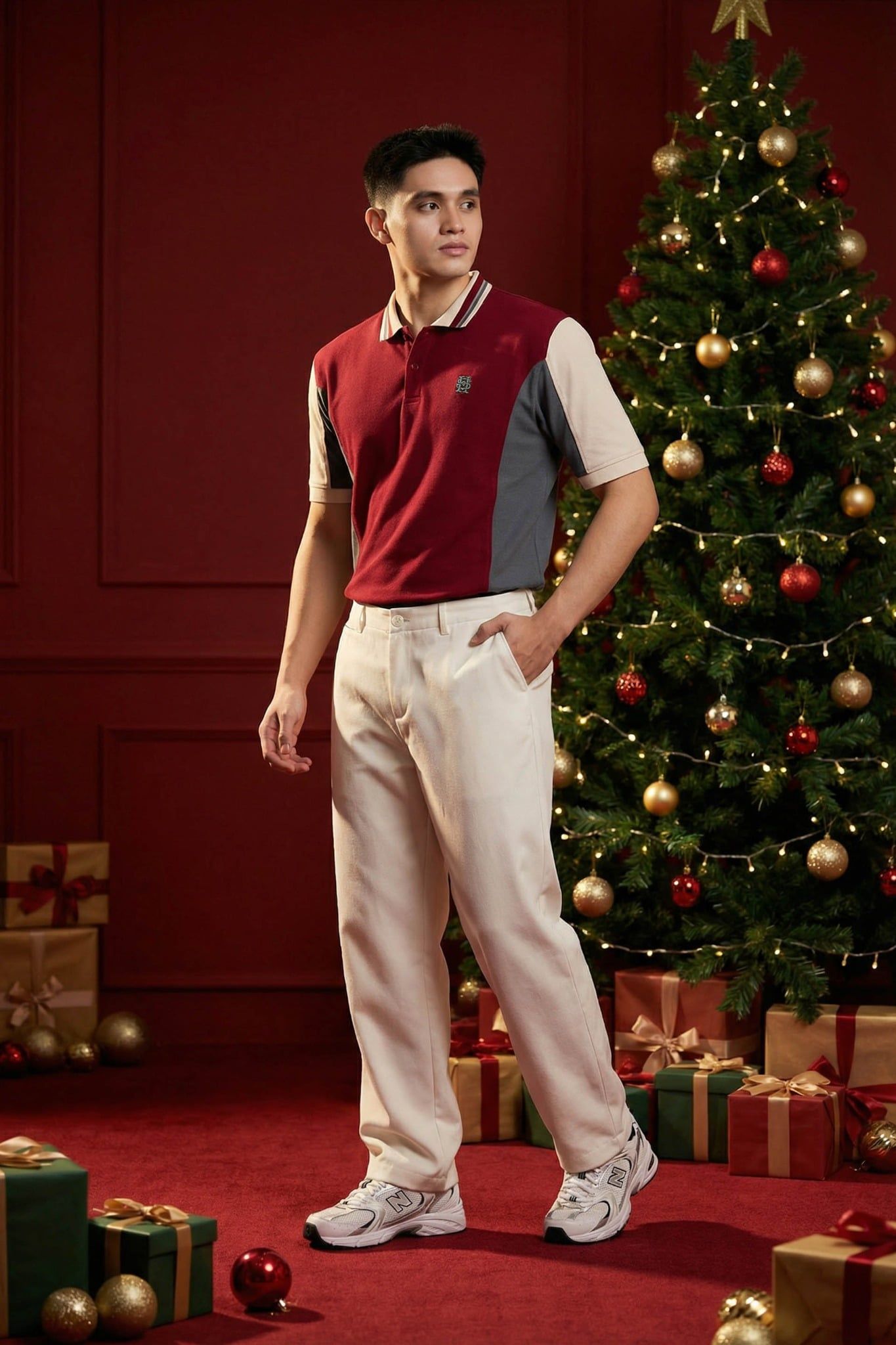 Quần Kaki Straight Essential Pant