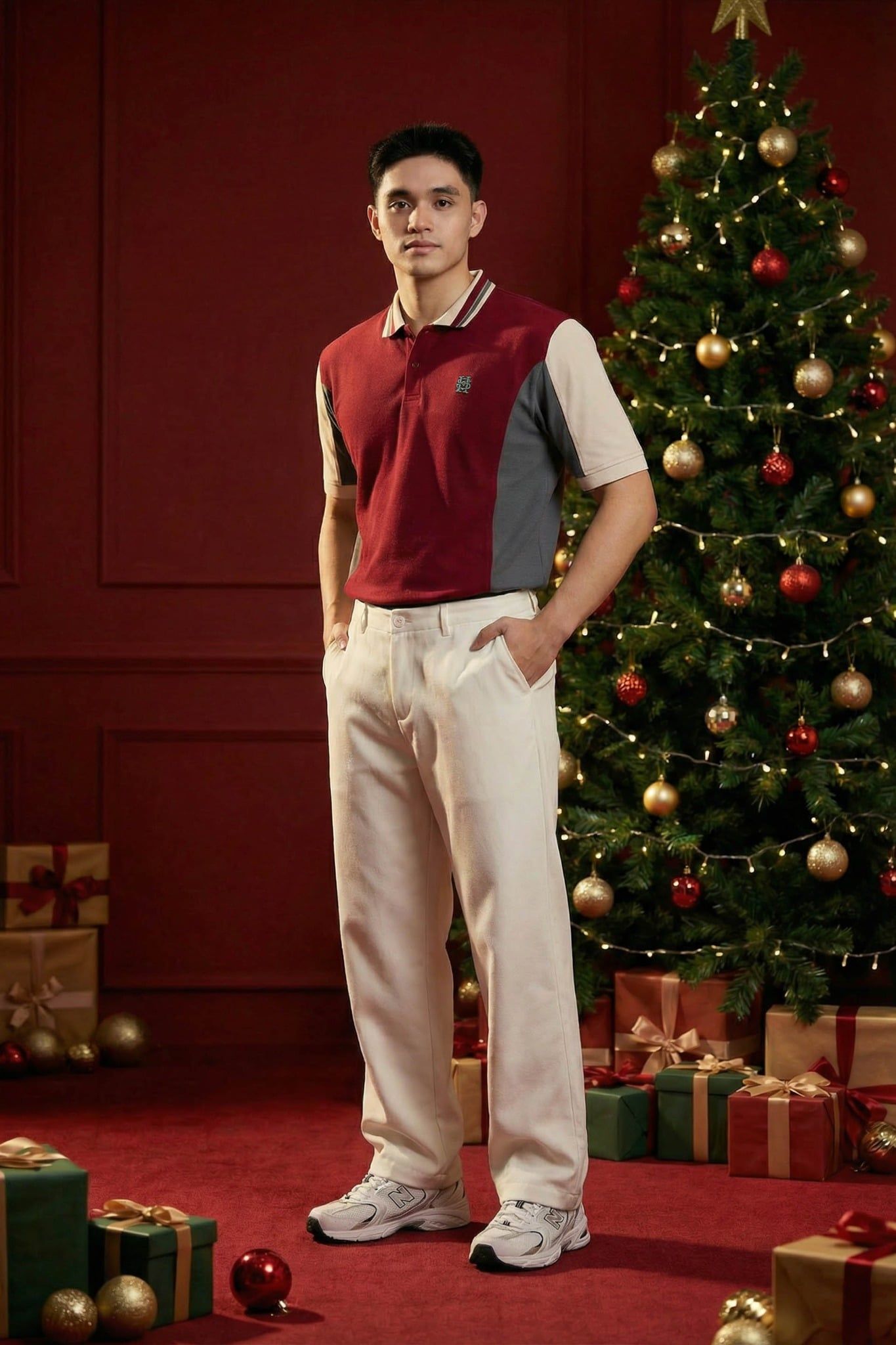 Quần Kaki Straight Essential Pant