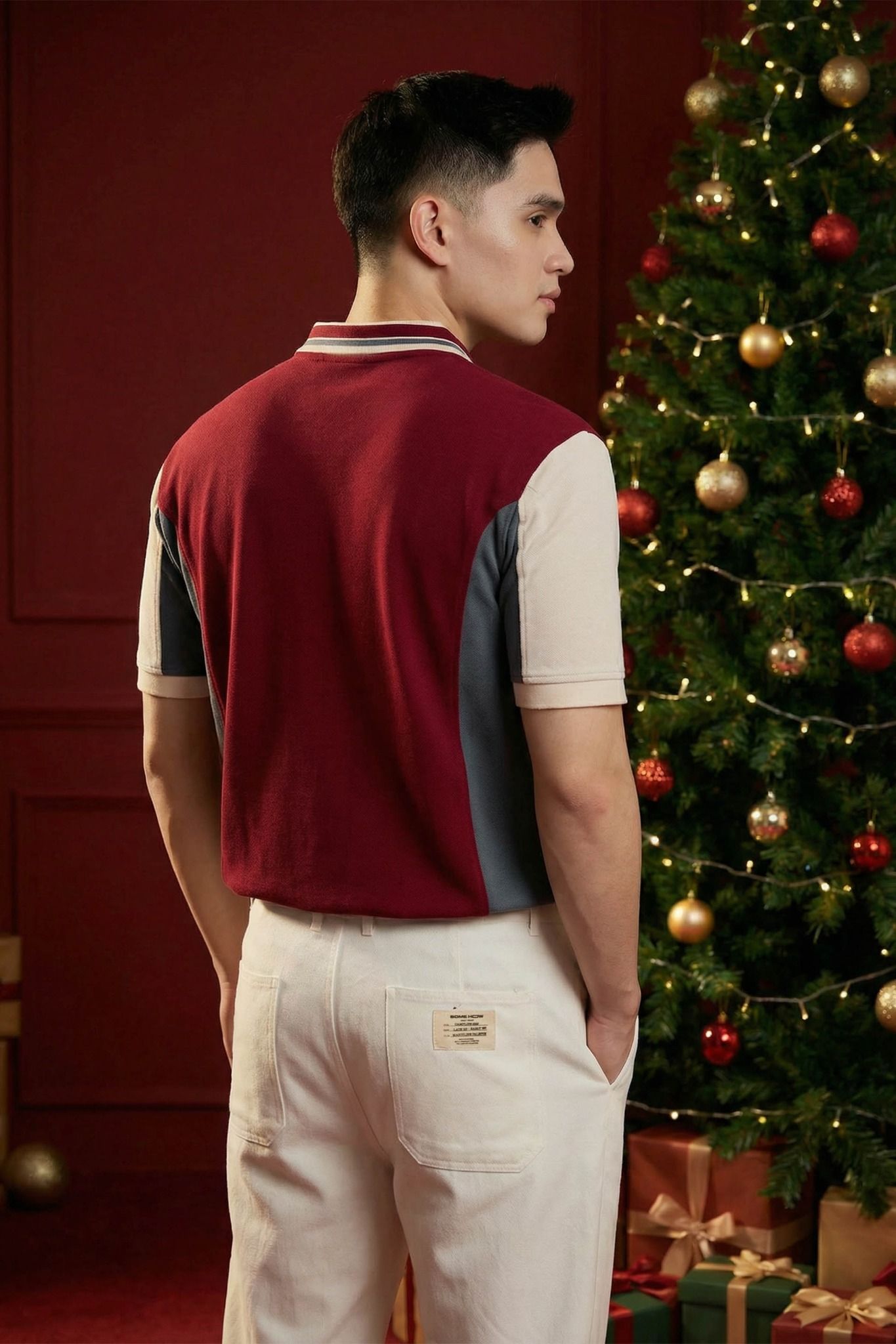 Áo Polo Regular Phối Màu Black The Shift