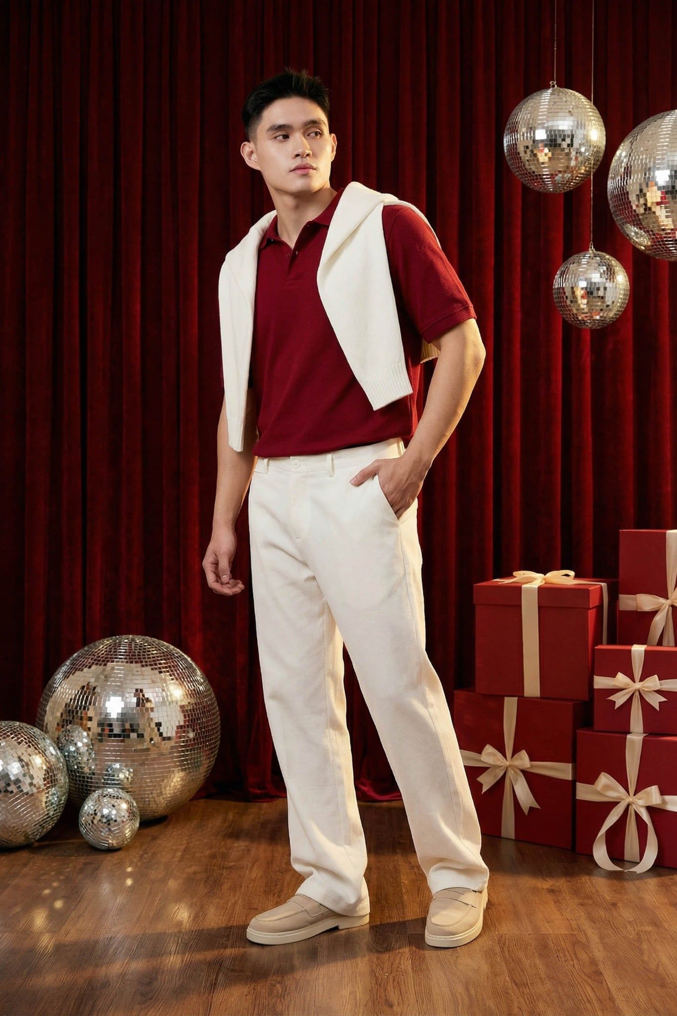 Quần Kaki Straight Essential Pant