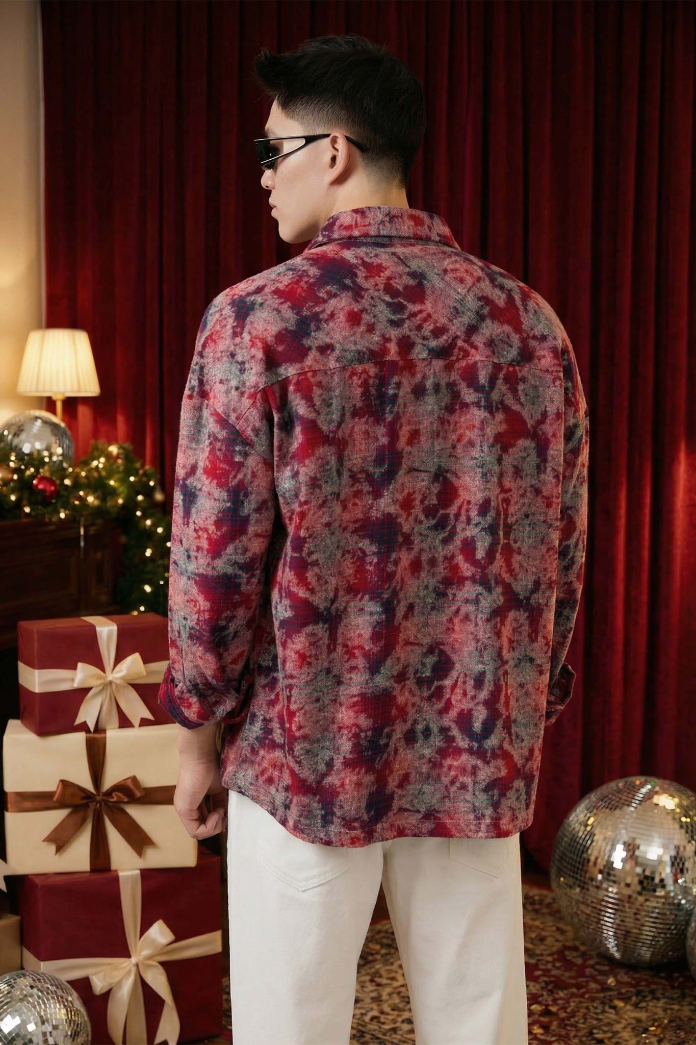 Áo Sơ Mi Oversize Flannel Thêu Logo 3D