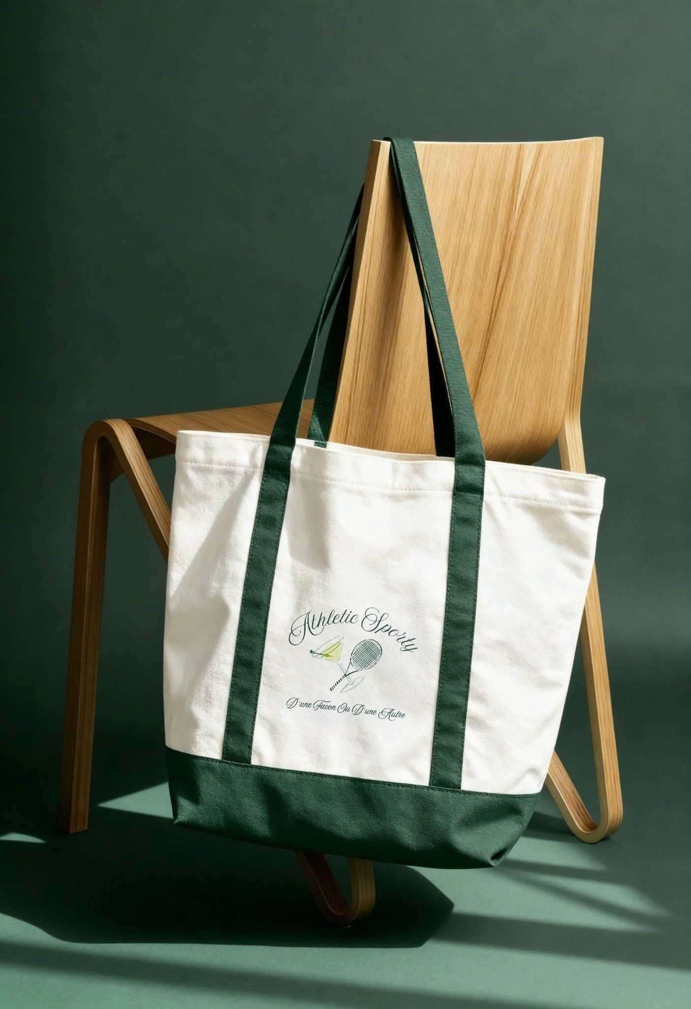 Túi Tote Athletic Sporty Beige Green