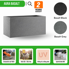 Chậu composite Anber AURA (Màu giả đá Basalt)