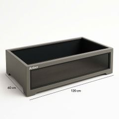 Chậu trồng sen - Hồ cá composite Anber Fish - AURA 1 Mặt kính (Smartline)