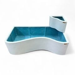 Bộ chậu cong ban công composite Anber AURA