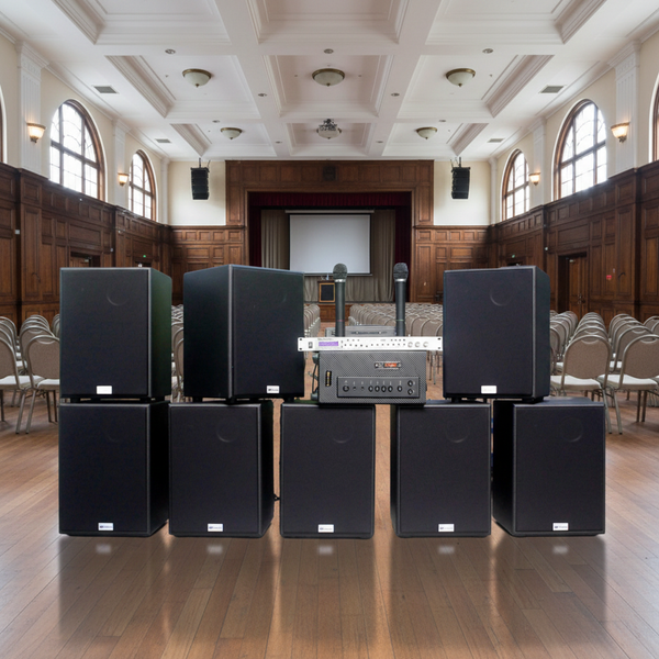 Dàn Acoustic chuyên nghiệp cho quán: 8 loa V230 + Đẩy A906 + Micro db 500Pro + Mixer KM330