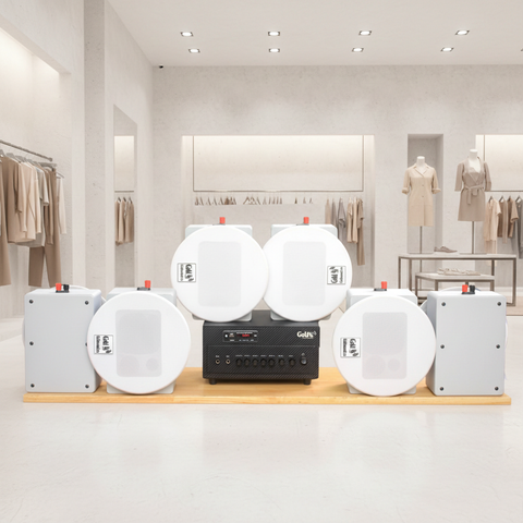 [Diện tích 120m2 + 2 Kênh] A384 Goldsound 2 vùng âm lượng 380w + 6 loa âm trần Goldsound VAT28 28w, loa được thiết kế riêng cho quán, bật lớn không tạp âm, miễn phí công lắp đặt, bảo hành dài hạn 5 năm