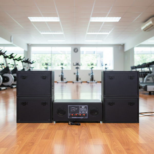 Dàn loa treo tường: Amply A917PU-4K Goldsound 4 vùng âm lượng 1500w + 4 loa Goldsound V130PU, Amply 4 - 6 vùng âm lượng, loa được thiết kế riêng cho quán, bật lớn không tạp âm, miễn phí công lắp đặt, bảo hành dài hạn 5 năm.