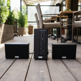 Dàn loa treo tường thông báo phát nhạc nền tự động: AMT155 Goldsound 150w + 2 loa Goldsound ngoài trời V50NT 50w, loa được thiết kế riêng cho quán, bật lớn không tạp âm, miễn phí công lắp đặt, bảo hành 12 tháng