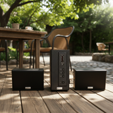 Dàn loa treo tường thông báo phát nhạc nền tự động: AMT155 Goldsound 150w + 2 loa Goldsound ngoài trời V50NT 50w, loa được thiết kế riêng cho quán, bật lớn không tạp âm, miễn phí công lắp đặt, bảo hành 12 tháng