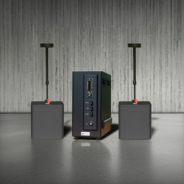 HÀNG TRƯNG BÀY: Dàn loa thả trần (treo trần) cho quán [Amply 150w + 2 loa thả trần 55w Goldsound] - BH 6 tháng