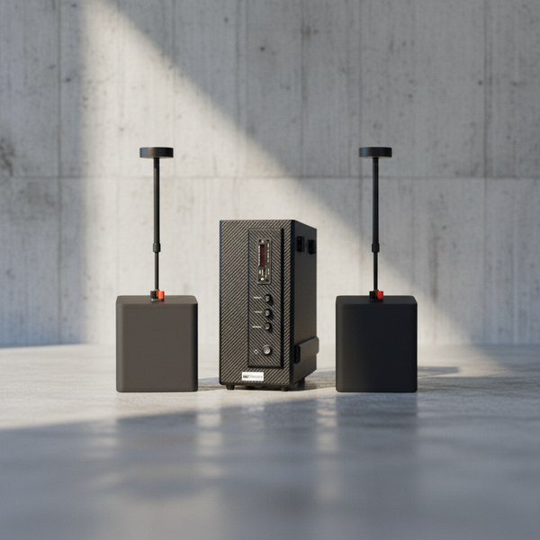 HÀNG TRƯNG BÀY: Dàn loa thả trần (treo trần) cho quán [Amply 150w + 2 loa thả trần 55w Goldsound] - BH 6 tháng