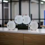 Dàn loa âm trần thông báo, phát nhạc nền tự động: A384PU-2K Goldsound 2 vùng âm lượng 380w + 4 loa âm trần Goldsound VAT38 - 38w, loa được thiết kế riêng cho quán, bật lớn không tạp âm, miễn phí công lắp đặt, bảo hành dài hạn 5 năm.