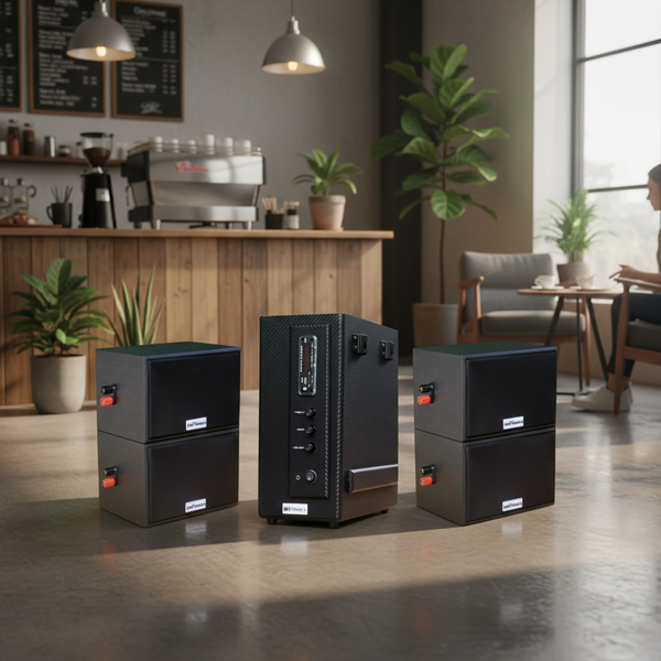THANH LÝ dàn âm thanh quán [Amply 150w + 4 loa 15w Goldsound] - BH 6 tháng