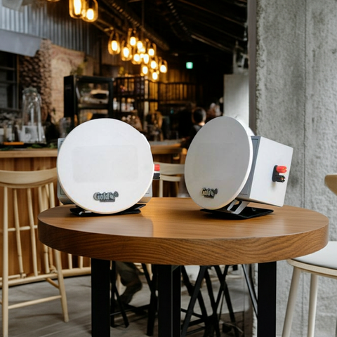 Loa âm trần Goldsound VAT12 TH Gold4cafe (1 loa) - công suất 12w, củ loa toàn dải cả âm Bass &Tress 3 inch, loa được thiết kế đập chậm để phù hợp với style quán dịch vụ, kích thước 12.5x19.5x10.5 cm (C - R - S); chất liệu thùng gỗ 100%.