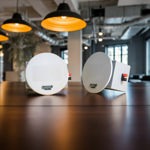 Loa âm trần Goldsound VAT12-SG Gold4cafe (1 loa) - công suất 12w, củ loa toàn dải cả âm Bass &Tress 3 inch, loa được thiết kế đập chậm để phù hợp với style quán dịch vụ, kích thước 12.5x19.5x10.5 cm (C - R - S); chất liệu thùng gỗ 100%.