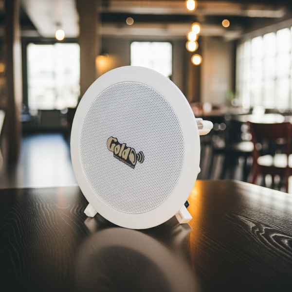 Loa âm trần VAT15 Goldsound (Số lượng 01 loa), Bass 10 cm, công suất thực 15w, Thiết kế hình tròn, hoàn toàn màu trắng, sang trọng, độ thẩm mỹ cao