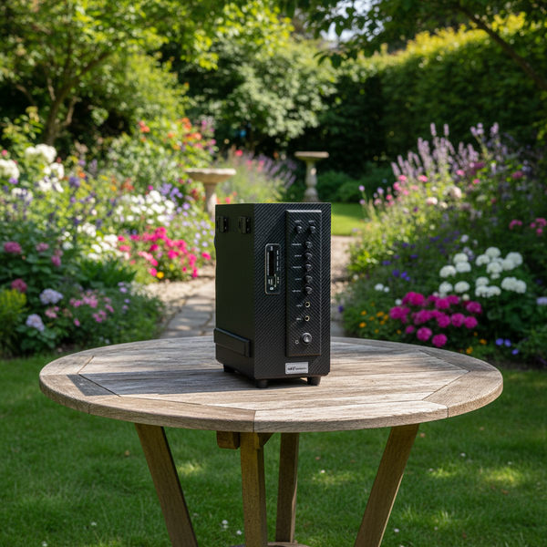 HÀNG TRƯNG BÀY: Amply 380w Goldsound (2 phân vùng đầu ra, 380w, đủ kết nối Bluetooth, RCA, AV, USB) - BH 6 tháng