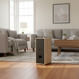 Loa KARAOKE D385, công suất 80w, bass 20 cm, treble, bluetooth 5.0, cổng cắm Micro, cổng rca, khe usb, thiết kế loa thùng gỗ cao 63 cm, rộng 25 cm, sâu 31 cm. Bảo hành 12 tháng