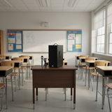 Loa trường học D165PU-PI  + 1 micro dây: pin 4-6h, công suất 165w, bass 20 cm, treble 10 cm, bluetooth 5.0, cổng cắm Micro, cổng rca, khe usb, thiết kế loa thùng gỗ cao 57 cm, rộng 28 cm, sâu 30 cm. Bảo hành 12 tháng