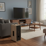 Loa KARAOKE D385, công suất 80w, bass 20 cm, treble, bluetooth 5.0, cổng cắm Micro, cổng rca, khe usb, thiết kế loa thùng gỗ cao 63 cm, rộng 25 cm, sâu 31 cm. Bảo hành 12 tháng