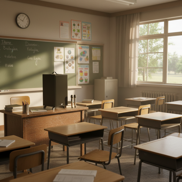 Loa trường học D230PU - MI, pin 4-6h, công suất 230w, bass 20 cm, treble 10 cm, bluetooth 5.0, cổng cắm Micro, cổng rca, khe usb, thiết kế loa thùng gỗ. Bảo hành 12 tháng