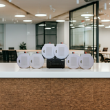 Dàn loa âm trần thông báo, phát nhạc nền tự động: A384PU-2K Goldsound 2 vùng âm lượng 380w + 6 loa âm trần Goldsound VAT38 - 38w, loa được thiết kế riêng cho quán, bật lớn không tạp âm, miễn phí công lắp đặt, bảo hành dài hạn 5 năm.