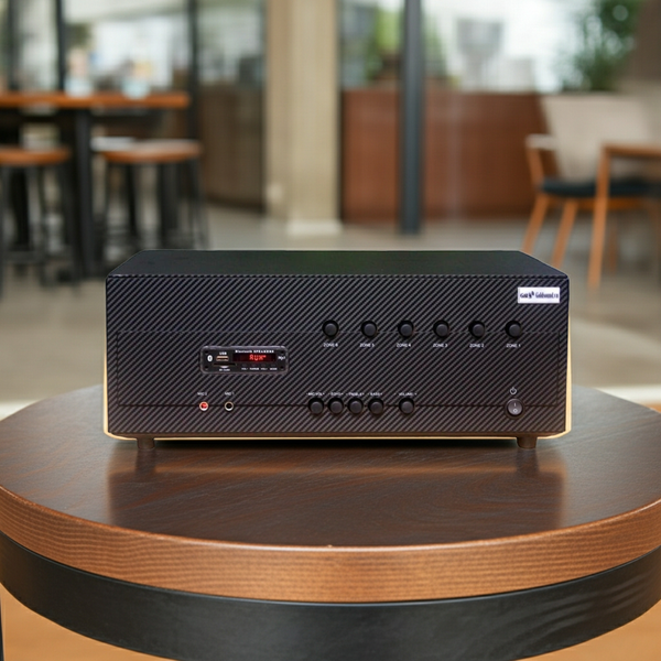 Amply A384 - TH - 6K : 6 phân vùng đầu ra (1200w, đủ kết nối Bluetooth, RCA, AV, USB)