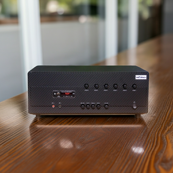 Amply A384 - DA - 6K: 6 phân vùng đầu ra (1200w, đủ kết nối Bluetooth, RCA, AV, USB)