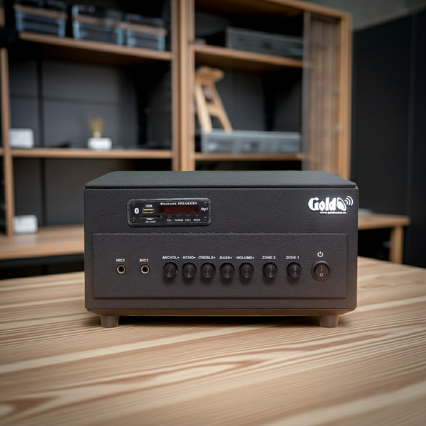 Amply A384PU - 2K - DA 380w, 2 vùng âm lượng, đủ kết nối Bluetooth, RCA, AV, USB