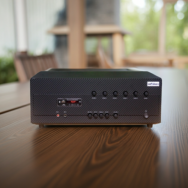 Amply A384 - SG - 6K: 6 phân vùng đầu ra (1200w, đủ kết nối Bluetooth, RCA, AV, USB)