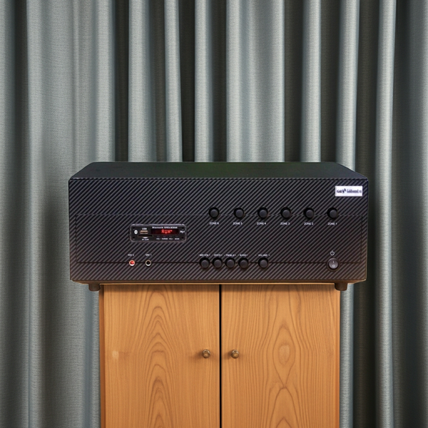 Amply A384 - SG - 6K: 6 phân vùng đầu ra (1200w, đủ kết nối Bluetooth, RCA, AV, USB)