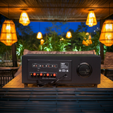 Loa treo tường: Amply A917 - 4K + 8 loa V130, Amply 4 - 6 vùng âm lượng, loa được thiết kế riêng, bật lớn không tạp âm, miễn phí công lắp đặt, bảo hành dài hạn 5 năm.