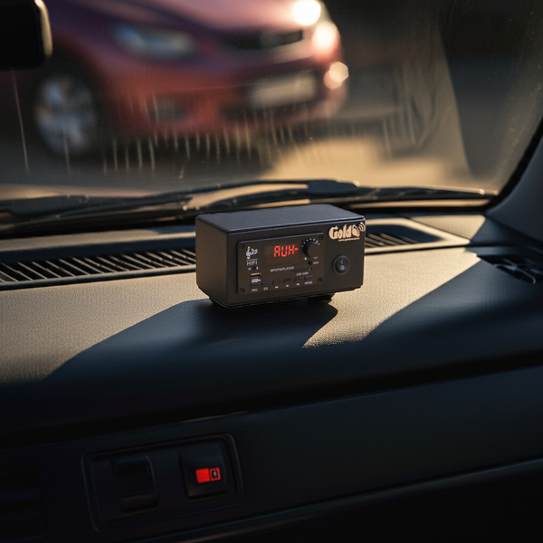 Amply dùng cho ô tô A120 CAR Goldsound (2 kênh, 120w, bluetooth, Aux, Usb...), chuyên loa xe khách, xe tải, xe du lịch