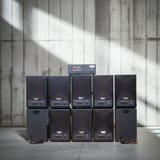 Dàn loa không dây treo tường: 01 amply A57 Goldsound + 10 loa không dây Goldsound V57 - 57w