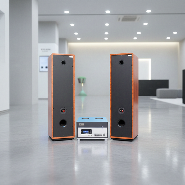 Dàn loa cây V390-A800 vân gỗ (gồm 1 Âm ly A800 + 2 loa cây V390)