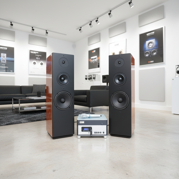 Dàn loa cây V390-A800 vân gỗ (gồm 1 Âm ly A800 + 2 loa cây V390)