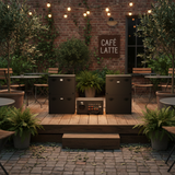 Dàn loa sân vườn: Amply A1800 + 4 V130NT, Amply 4 - 6 vùng âm lượng, loa được thiết kế riêng, bật lớn không tạp âm, miễn phí công lắp đặt, bảo hành dài hạn 5 năm.