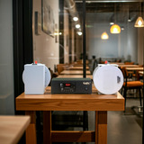 Dàn loa âm trần thông báo phát nhạc nền: 1 Amply A2.0 + 2 loa âm trần thông báo phát nhạc nền tự động VAT12, loa được thiết kế riêng cho quán, bật lớn không tạp âm, bảo hành dài hạn 5 năm.