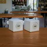 Loa thả trần V55TR-PU_DA phủ da PU màu trắng (số lượng 1 loa), công suất 55w, loa bass 4 inch, kích thước rộng 19 cm, cao 19 cm, sâu 21 cm, bảo hành dài hạn 5 năm.